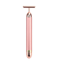 Rose gold handheld device on a white background