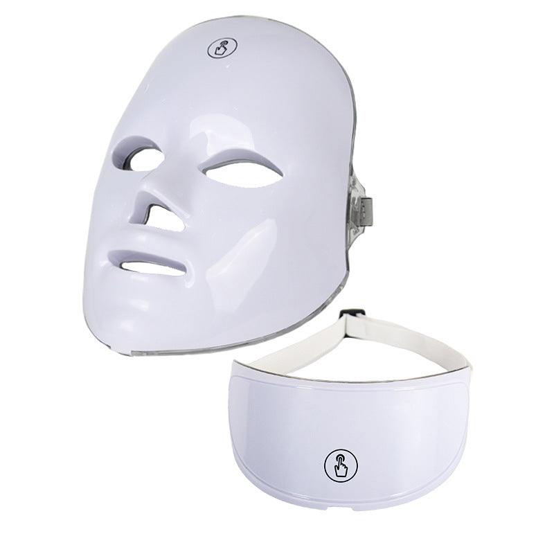 A rechargeable photon beauty mask designed for brightening and skin rejuvenation in a family setting.