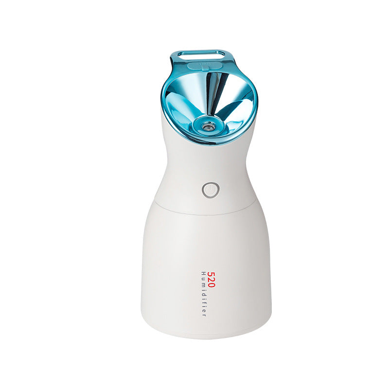 White and blue humidifier on a white background