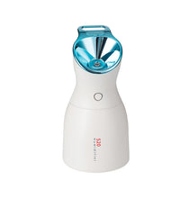 White and blue humidifier on a white background