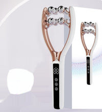 Beauty tool with digital display on a white background
