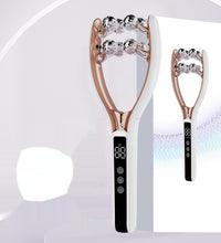 Beauty tool with digital display on a white background