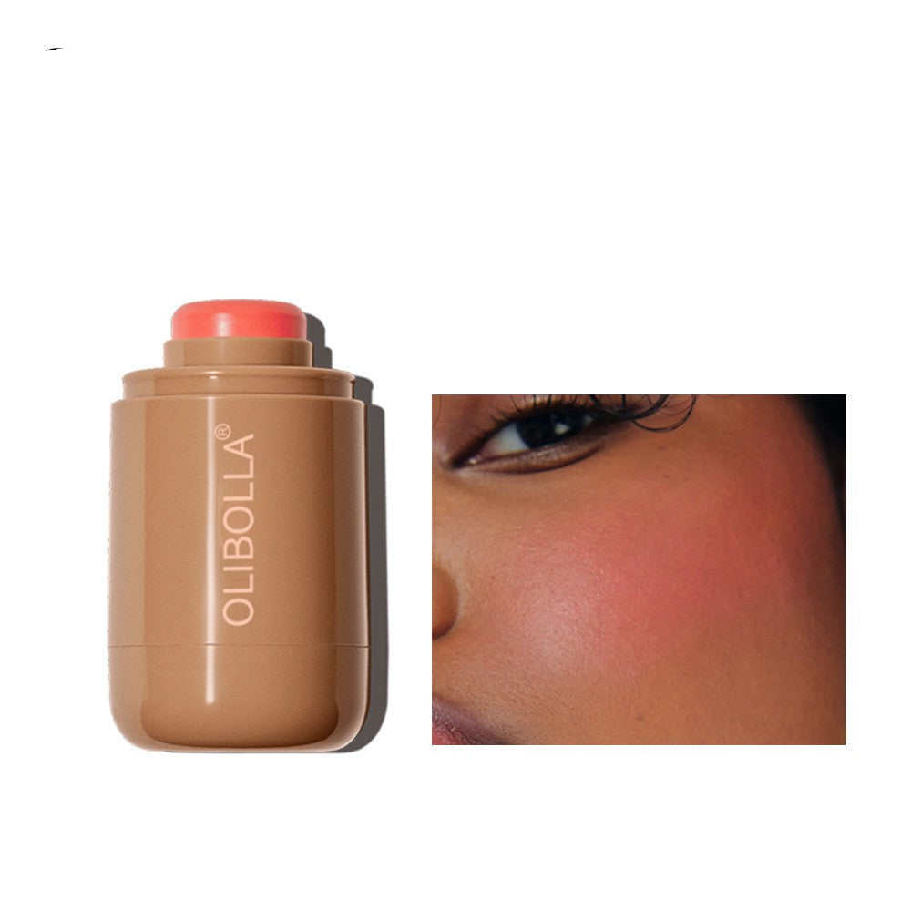 Olibella makeup stick with a close-up of applied color on skin, featuring shade 03#.