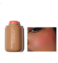 Olibella makeup stick with a close-up of applied color on skin, featuring shade 03#.