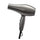 Silver hair dryer on a white background