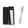 White body massage roller with black dots next to an open black box on a white background