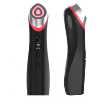 Close-up of the digital interface on the facial sculpting wand showing mode and intensity settings.