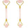 Two pink roller tools with gold accents on a white background