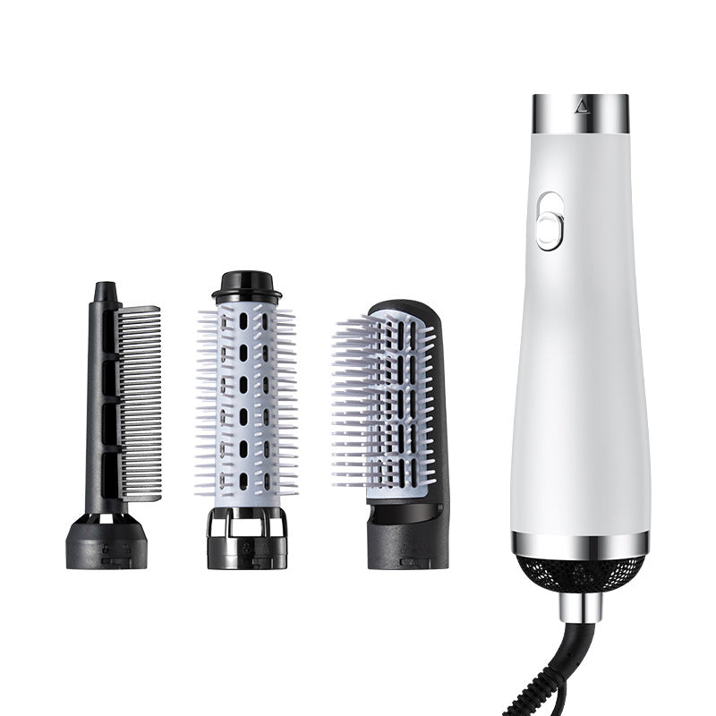 Ergonomic matte red handle of the hair styler featuring easy-to-use power and heat adjustment sliders.