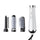 Ergonomic matte red handle of the hair styler featuring easy-to-use power and heat adjustment sliders.