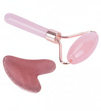 Pink single thrust roller and scraping board on a white background