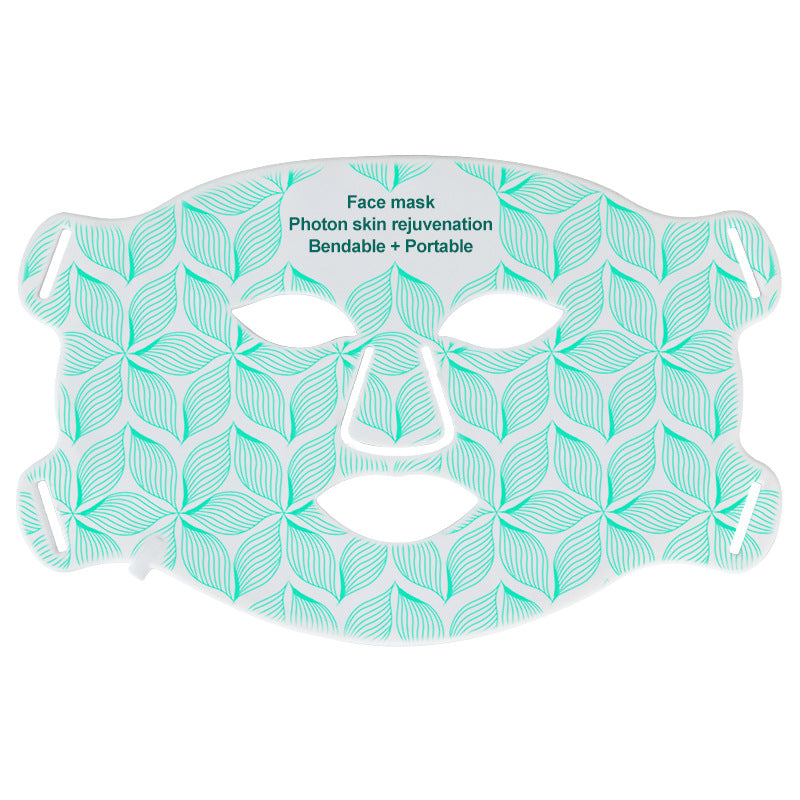Face mask with geometric pattern on a white background