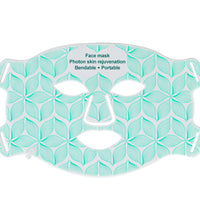 Face mask with geometric pattern on a white background