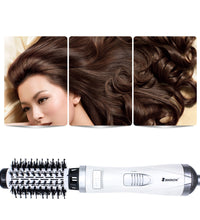 Hair volumizer brush showing a consistent $150°C$ heat setting for safe and effective styling.