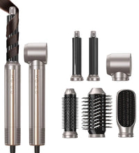 Woman using Luxioc air styler for a voluminous salon-style blowout.