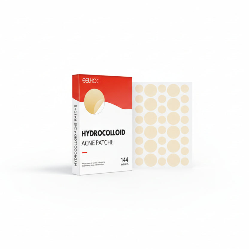 Measurement chart of hydrocolloid acne patches with packaging