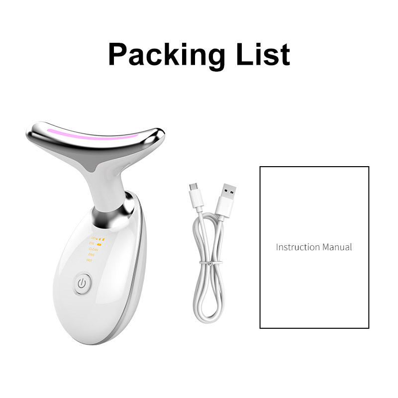Ergonomic facial sculpting device designed to fit the contours of the jawline and neck.