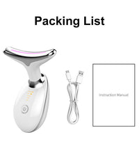 Ergonomic facial sculpting device designed to fit the contours of the jawline and neck.
