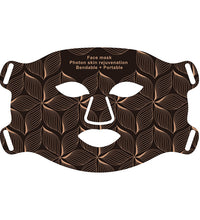Face mask with leaf pattern on a white background