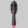 Black and pink hair styling tool on a white background