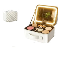 Included bonus gifts: makeup brush organizer and USB charging cable for mirror