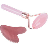Pink single thrust roller and scraping board on a white background