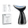 A professional neck massager showing the 3-color LED light therapy mode for skin rejuvenation.