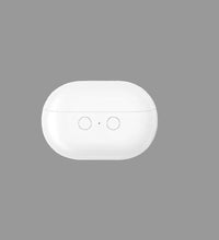White wireless earbud case on a white background