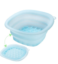 Transparent blue folding ice basin on a white background