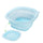 Transparent blue folding ice basin on a white background