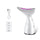 A professional neck massager showing the 3-color LED light therapy mode for skin rejuvenation.