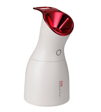 White and red humidifier on a white background