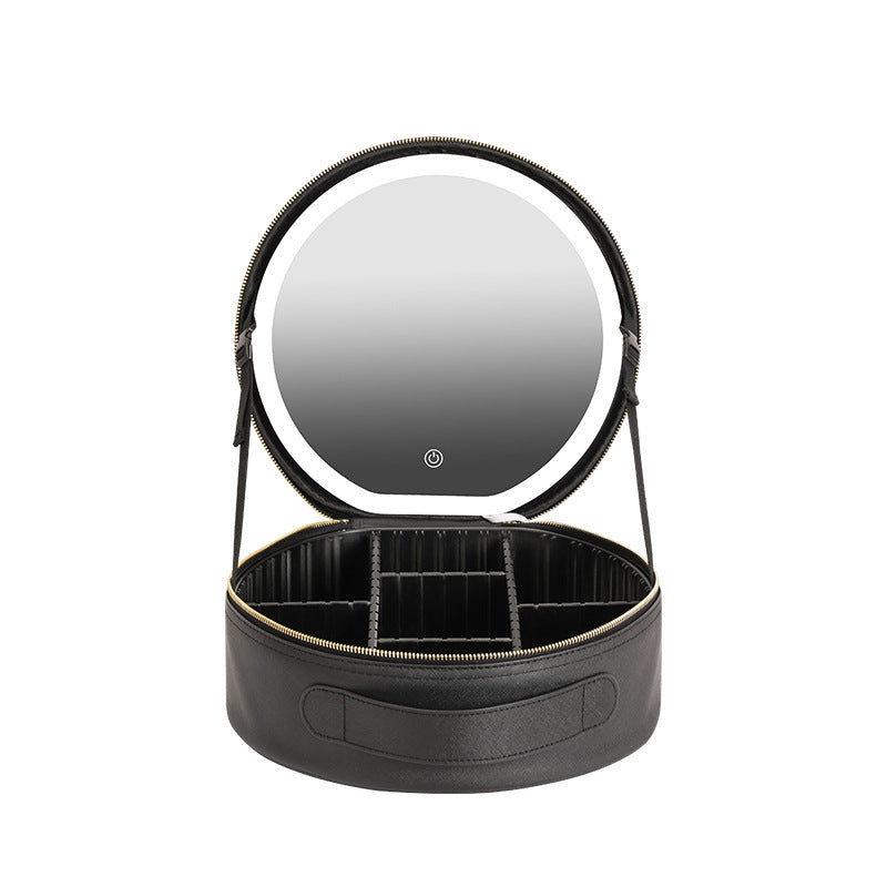 Woman’s hand touching the smart sensor to adjust the LED mirror brightness
