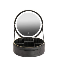 Woman’s hand touching the smart sensor to adjust the LED mirror brightness