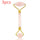 Facial roller with pink stones on a white background
