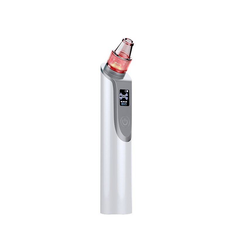 Close-up of the varied attachments included with the professional pore vacuum tool.